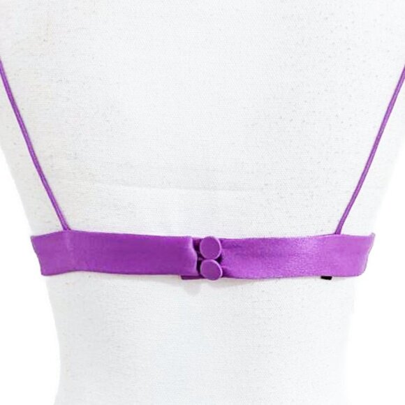 Alex Perry Purple Satin Crepe Bralette As Worn by Fallon/Dynasty & Nikki Glaser - Picture 7 of 10